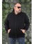 Mocgrande Büyük Beden Unisex Kapüşonlu 3ip Sweat 11701 Siyah 6