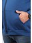 Mocgrande Büyük Beden Unisex Kapüşonlu 3ip Sweat 11701 Indıgo 9