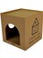 Karton Kedi Evi ve Tırmalama Kutusu 32X32X32 cm –çift Fonksiyonlu Kedi Evi ve Tırmalaması 1