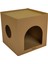 Karton Kedi Evi ve Tırmalama Kutusu 32X32X32 cm –çift Fonksiyonlu Kedi Evi ve Tırmalaması 2
