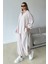Yakası Fermuar Detaylı Premium Örme Kumaş Tunik Pantolon Takım Taş 9375-TK 8