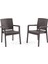 King 2'li Rattan Sandalye Kahve 2