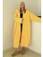 Oversize Kalın Triko Uzun Hırka Sarı 8274 2