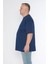 Erkek Bisiklet Yaka %100 Pamuk Oversize T-Shirt 5