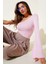 Tek Omuzlu Basic Bluz Pembe T4275 1