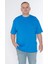 Erkek Bisiklet Yaka %100 Pamuk Oversize T-Shirt 4