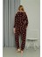Polar Kadın Kapşonlu Pijama Takımı Bordo 5