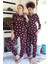 Polar Kadın Kapşonlu Pijama Takımı Bordo 7