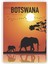 Botswana Botsvana Ahşap Poster 20X29 cm 1