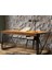 Masif Ahşap Ofis Bilgisayar Masası 200*85*76 cm-Siyah Metal Ayak- Game Desk 2