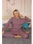Kadın Uzun Kol Penye Pijama Takım Pembe 3