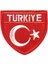 Aplike Ütü Ile Yapışan Türk Bayrağı Türkiye Yazılı Arma 4 cm 1