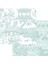 Chinoiserie Toile Reversible Gift Wrapping Paper In Robin's Egg 30" x 8' Roll 1