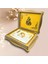 Gold Orta Boy Kuran ve Kabe Desen Ahşap Kutu 3