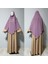 Maksi Boy Sandy Sufle Khimar Hazır Hijab Eşarp Leylak 1
