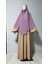 Maksi Boy Sandy Sufle Khimar Hazır Hijab Eşarp Leylak 3