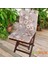 40X80 Çiçek Desenli Saten Fermuarlı Bağcıklı Biyeli Sırtlı Sandalye Minderi 3 cm 2