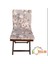 40X80 Çiçek Desenli Saten Fermuarlı Bağcıklı Biyeli Sırtlı Sandalye Minderi 3 cm 3
