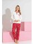 Anne-Kız Kombin Yapılabilir Uzun Kollu Geyik Desenli Interlok Aile Bağı Pijama TAKIMI-3214 3
