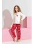 Anne-Kız Kombin Yapılabilir Uzun Kollu Geyik Desenli Interlok Aile Bağı Pijama TAKIMI-3214 4
