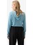 Kadın Termal Kapşonlu Sweatshirt 2. Seviye 5938 - Mavi 2