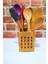 Bambu Standlı - Bambu Saplı Silikon Kaşık Spatula Fırça- Ahşap Kaşık Seti-9 Parça 1