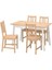 Mutfak Masası Takımı, Beyaz-Kahverengi, 4 Sandalyeli 1