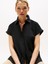 Poplın Sleeveless Relaxed Shırt Kadın Siyah Gömlek - WW0WW45897 1