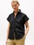Poplın Sleeveless Relaxed Shırt Kadın Siyah Gömlek - WW0WW45897 2