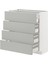 Çekmeceli Alt Dolap, Havstorp Açık Gri, 80X37 Cm, 4 Çekmeceli 1