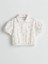 Lcw Kids Ekru Fiyonk Baskılı Kız Çocuk Crop Gömlek 3