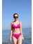 Kadın Içi Boş Fiyonklu Kaplı Fuşya Alt Üst Bikini Takım 1