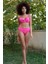 Kadın Içi Boş Fiyonklu Kaplı Fuşya Alt Üst Bikini Takım 7