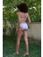 Kadın Içi Boş Fiyonklu Kaplı Lila Alt Üst Bikini Takım 7