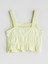 Lcw Kids Yeşil Kare Yaka Kız Çocuk Crop Bluz 2