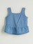 Lcw Kids Indigo Kare Yaka Taşlı Kız Çocuk Jean Bluz 1