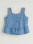 Lcw Kids Indigo Kare Yaka Taşlı Kız Çocuk Jean Bluz 2