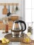 Gri Renkli Cam Kettle, Şık ve Dayanıklı Su Isıtıcı 6