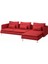 3'lü Kanepe ve Uzanma Koltuğu, Tonerud Kırmızı 1