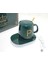 Yeşil Porselen Kapaklı Isıtıcıyla Sıcak ve Şık Bardak Fincan 1