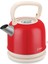 Kırmızı Retro Su Isıtıcı Kettle 1800W, Şık ve Fonksiyonel Tasarım 1