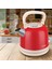 Kırmızı Retro Su Isıtıcı Kettle 1800W, Şık ve Fonksiyonel Tasarım 2