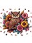 Ahşap Puzzle – Çiçekli Baykuş, 300 Parça, 29x33 cm – Benzersiz Şekilli ve Özel Figürlü, Yapıştırıcı Folyo Dahil, Dekoratif Yetişkin Yapboz - |WZ-07| 8