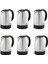 Çelik Kettle 2200W 1.7l, Gri, Modern ve Şık Tasarım, Dayanıklı ve Güçlü Performans 1