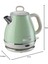 Yeşil Vintage Elektrikli Su Isıtıcı 1l Paslanmaz Çelik Retro Tasarım 2