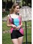 Kadın Şortlu Tankini Elbise Mayo Pembe 1