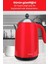 Kırmızı 1.7l Paslanmaz Çelik Su Isıtıcı, Emniyetli ve Su Seviyesi Göstergeli 5