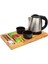 Misafir Karşılama Seti, Otel Tipi Kettle, Su Isıtıcı ve Ahşap Ikram Tepsisi 2