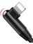 Apple Lightning 90 Derece LED Işık Gamer Şarj ve Data Kablo 5