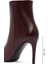 Kadın Bordo Fermuarlı Yüksek Ince Topuklu Deri Bot 25WFD133018 2